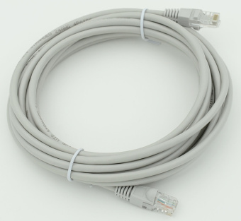 Патч-корд cat.5E stranded molded 5м серый RJ-45 (m)-RJ-45 (m) - цена, купить или заказать с доставкой в интернет-магазине Патч-корд cat.5E stranded molded 5м серый RJ-45 (m)-RJ-45 (m) - купить недорого с доставкой в интернет-магазине