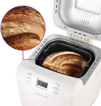 Хлебопечь Kitfort КТ-311 550Вт белый - купить недорого с доставкой в интернет-магазине