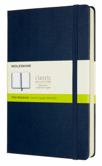 Блокнот Moleskine CLASSIC EXPENDED QP062EXPB20 Large 130х210мм 400стр. нелинованный твердая обложка синий сапфир - купить недорого с доставкой в интернет-магазине