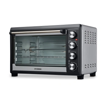 Мини-печь Hyundai MIO-HY076 45л. 2000Вт серебристый/черный - купить недорого с доставкой в интернет-магазине