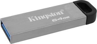Флеш Диск Kingston 64GB DataTraveler Kyson DTKN/64GB USB3.2 серебристый/черный - купить недорого с доставкой в интернет-магазине