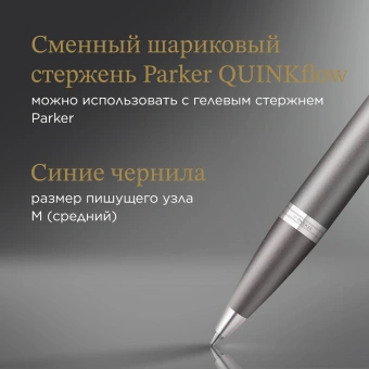 Ручка шариков. Parker IM Writing Rituals K331 (2203898) серый M син. черн. подар.кор. - купить недорого с доставкой в интернет-магазине