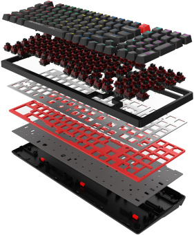 Клавиатура A4Tech S98 механическая черный USB for gamer LED (S98 BLACK) кабель 1.8м - купить недорого с доставкой в интернет-магазине