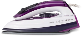 Утюг дорожный Vitek VT-8305 1000Вт белый/фиолетовый - купить недорого с доставкой в интернет-магазине