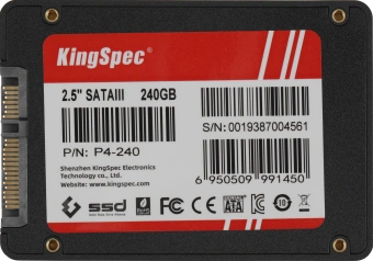 Накопитель SSD Kingspec SATA-III 240GB P4-240 2.5" - купить недорого с доставкой в интернет-магазине
