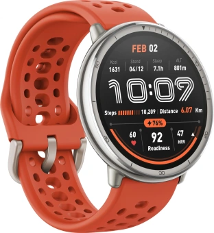 Смарт-часы Amazfit Active 2R A2437 Premium 43.9мм 1.32" AMOLED корп.серебристый рем.черный разм.брасл.:150-210мм (1746931) - купить недорого с доставкой в интернет-магазине