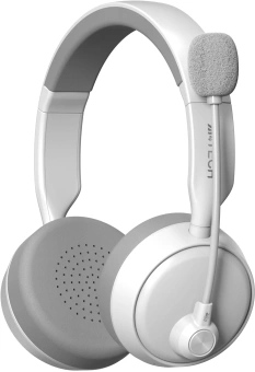Наушники с микрофоном A4Tech BH230 белый/серый мониторные BT оголовье (BH230 WHITE) - купить недорого с доставкой в интернет-магазине