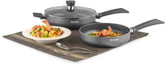 Сотейник Rondell Strike RDA-1399 d=28см (с крышкой) серый - купить недорого с доставкой в интернет-магазине