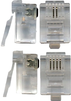 Коннектор Lanmaster (TWT-PL12-6P2C/100) UTP кат.3 RJ12 прозрачный (упак.:100шт) - купить недорого с доставкой в интернет-магазине