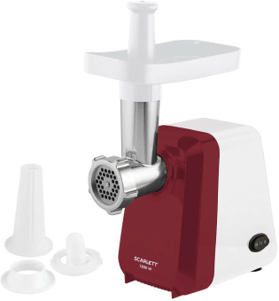 Мясорубка Scarlett SC-MG45S62 1800Вт белый/красный - купить недорого с доставкой в интернет-магазине