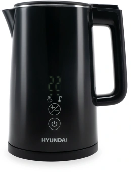 Чайник электрический Hyundai HYK-S5509 1.5л. 2200Вт черный корпус: металл/пластик - купить недорого с доставкой в интернет-магазине