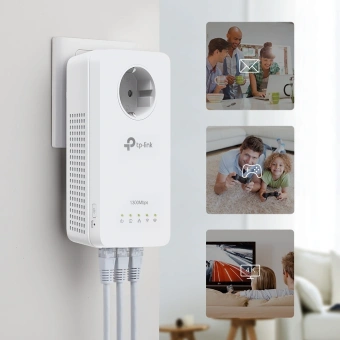 Сетевой адаптер Powerline TP-Link TL-WPA8631P Gigabit Ethernet - купить недорого с доставкой в интернет-магазине