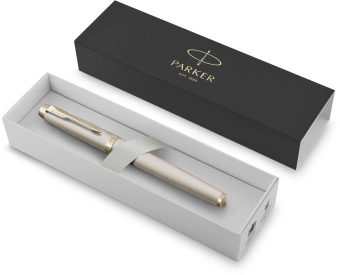 Ручка перьев. Parker IM Monochrome F328 (2172953) Champagne PVD F сталь нержавеющая подар.кор. - купить недорого с доставкой в интернет-магазине