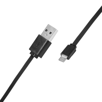 Кабель SunWind USB (m)-micro USB (m) 1м черный плоский - купить недорого с доставкой в интернет-магазине