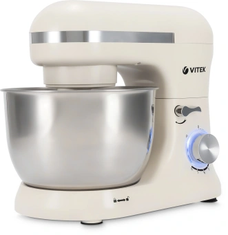 Миксер планетарный Vitek VT-PM0110 1500Вт кремовый - купить недорого с доставкой в интернет-магазине