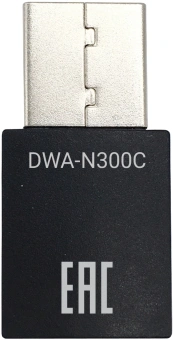 Сетевой адаптер Wi-Fi Digma DWA-N300C N300 USB 2.0 (ант.внутр.) 1ант. - купить недорого с доставкой в интернет-магазине