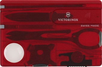 Швейцарская карта Victorinox SwissCard Lite (0.7300.T) красный полупрозрачный коробка подарочная - купить недорого с доставкой в интернет-магазине