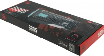 Клавиатура A4Tech B865 механическая серый/черный USB for gamer LED (B865 ICE BLUE) кабель 1.8м - купить недорого с доставкой в интернет-магазине