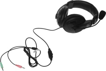 Наушники с микрофоном Оклик HS-M137V черный 1.8м мониторные оголовье (614046) - купить недорого с доставкой в интернет-магазине