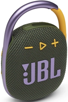 Колонка порт. JBL Clip 4 зеленый 5W 1.0 BT 15м 500mAh (JBLCLIP4GRN) - купить недорого с доставкой в интернет-магазине