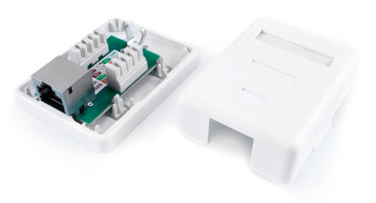 Розетка Hyperline SB1-1-8P8C-C6-SH-WHRJ45 1 кат.6 FTP бел. (упак.:1шт) - купить недорого с доставкой в интернет-магазине