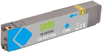 Картридж струйный Cactus CS-F6T77AE 913A голуб.пигм. (55мл) для HP PW 352dw/377dw/Pro 477dw/452dw с чипом - купить недорого с доставкой в интернет-магазине