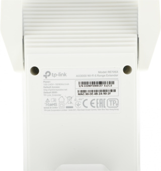 Повторитель беспроводного сигнала TP-Link RE705X AX3000 10/100/1000BASE-TX белый - купить недорого с доставкой в интернет-магазине