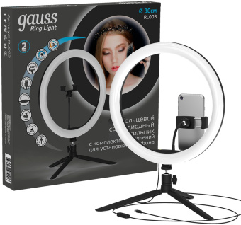 Осветитель Gauss Ring Light RL003 - цена, купить или заказать с доставкой в интернет-магазине Осветитель Gauss Ring Light RL003 - купить недорого с доставкой в интернет-магазине