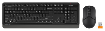 Клавиатура + мышь A4Tech Fstyler FG1012 клав:черный/серый мышь:черный USB беспроводная Multimedia - купить недорого с доставкой в интернет-магазине