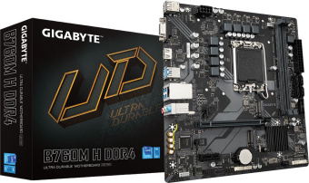 Материнская плата Gigabyte B760M H DDR4 Soc-1700 Intel B760 2xDDR4 mATX AC`97 8ch(7.1) GbLAN RAID+VGA+HDMI - купить недорого с доставкой в интернет-магазине