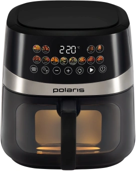 Аэрогриль Polaris PAF 8005W 7.5л 1800Вт черный (026987) - купить недорого с доставкой в интернет-магазине