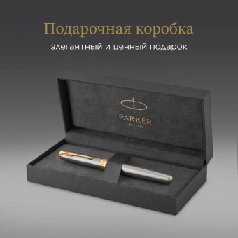 Ручка перьев. Parker Sonnet Core F527 (1931504) Stainless Steel GT F сталь нержавеющая подар.кор. - купить недорого с доставкой в интернет-магазине