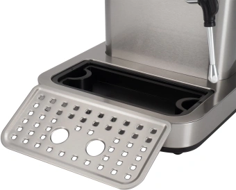 Кофеварка рожковая Hyundai HEM-4309 1350Вт серебристый/черный - купить недорого с доставкой в интернет-магазине