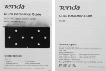 Коммутатор Tenda TEG1016G (L2) 16x1Гбит/с неуправляемый - купить недорого с доставкой в интернет-магазине