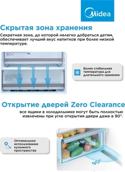 Холодильник Midea MDRE414FGE01 2-хкамерн. инвертер - купить недорого с доставкой в интернет-магазине