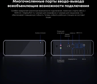 ПК Мини Chuwi CoreBox i7 13620H (2.4) 16Gb SSD512Gb UHDG Windows 11 Pro GbitEth WiFi BT 120W серый - купить недорого с доставкой в интернет-магазине