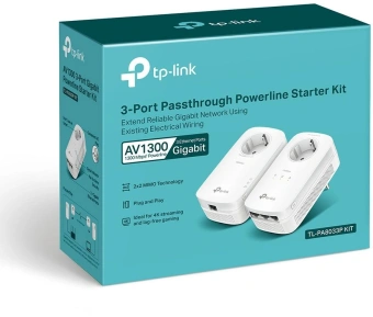 Сетевой адаптер Powerline TP-Link TL-PA8033P Kit Gigabit Ethernet - купить недорого с доставкой в интернет-магазине