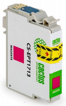 Картридж струйный Cactus CS-EPT1713 17XL пурпурный (10мл) для Epson XP-33/103/203/207/303/306/403/406 с чипом - купить недорого с доставкой в интернет-магазине