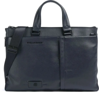 Деловая сумка мужская Piquadro Russel CA4021W137/BLU с отделением для ноутбука 15.6" синяя натур.кожа - купить недорого с доставкой в интернет-магазине