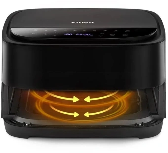 Аэрогриль Kitfort КТ-2289 2200Вт черный/серебристый - купить недорого с доставкой в интернет-магазине