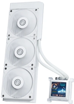 Система водяного охлаждения Lian-Li HydroShift LCD 360S Soc-AM5/AM4/1700/1851 белый 4-pin 29.8dB Al+Cu LCD 330W Ret (G89.GHSLCD36SW.R0) - купить недорого с доставкой в интернет-магазине