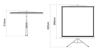 Экран на треноге Digis 135" 248x250см Kontur-D DSKD-1108 1:1 напольный рулонный белый - купить недорого с доставкой в интернет-магазине