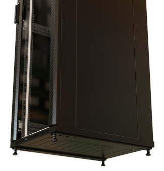 Шкаф коммутационный WRline (WR-TT-2266-AS-RAL9004) напольный 22U 600x600мм пер.дв.стекл задн.дв.стал.лист 2 бок.пан. 800кг черный 510мм 1166мм IP20 сталь - купить недорого с доставкой в интернет-магазине