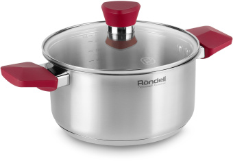 Кастрюля Rondell Strike RDS-815 4.8л. d=24см (с крышкой) стальной - цена, купить или заказать с доставкой в интернет-магазине Кастрюля Rondell Strike RDS-815 4.8л. d=24см (с крышкой) стальной - купить недорого с доставкой в интернет-магазине
