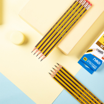 Карандаш ч/г Deli EC004-2B Scribe 2B шестигран. тополь карт.кор. (12шт) ластик - купить недорого с доставкой в интернет-магазине