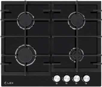 Газовая варочная поверхность Lex GVG 642A BBL черный - купить недорого с доставкой в интернет-магазине