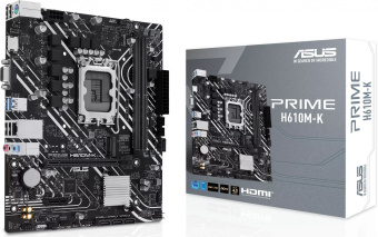 Материнская плата Asus PRIME H610M-K Soc-1700 Intel H610 2xDDR5 mATX AC`97 8ch(7.1) GbLAN+VGA+HDMI - купить недорого с доставкой в интернет-магазине