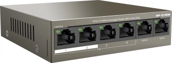 Коммутатор IP-Com F1106P-4-63W (L2) 6x100Мбит/с 4PoE 63W неуправляемый - купить недорого с доставкой в интернет-магазине