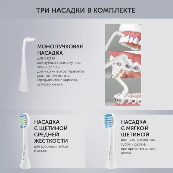 Зубная щетка электрическая Polaris PETB 0701 TC белый - купить недорого с доставкой в интернет-магазине