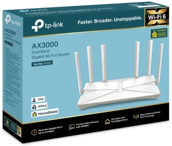 Роутер беспроводной TP-Link Archer AX56 10/100/1000BASE-TX/4G ready - купить недорого с доставкой в интернет-магазине